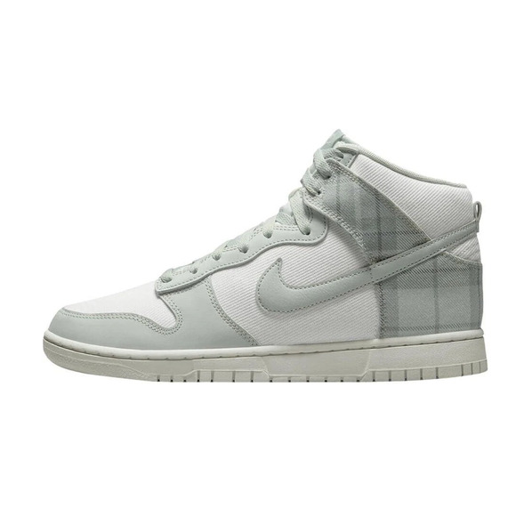 Nike Dunk High Retro Leather High Top Sneakers White/Mint Plaid Mens Size US 7.5 - Picture 1 of 7